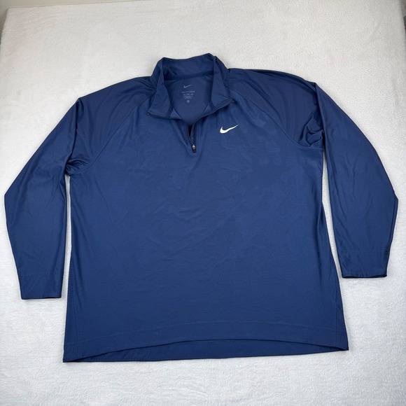 Nike Other - Nike Dri-FIT ADV Quarter-Zip Pullover Mens 2XL Navy Blue Tonal Camo